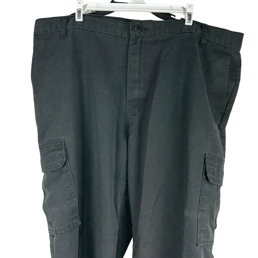 Dickies Relaxed Fit Mens Cargo Pants Size 44x30 Black Durable Workwear